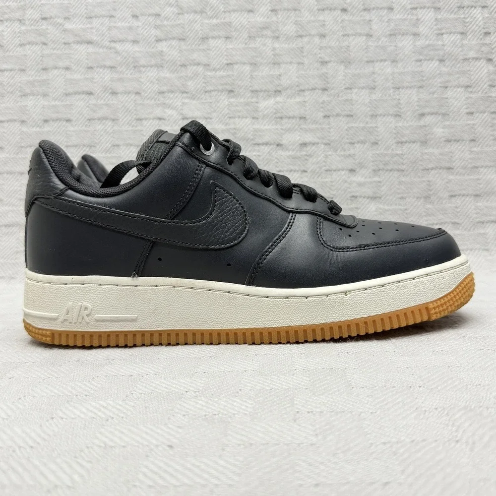 Nike Air Force‎ 1 Low 07 Premium Off Noir Black Gum Sneaker Women 8 896185-008